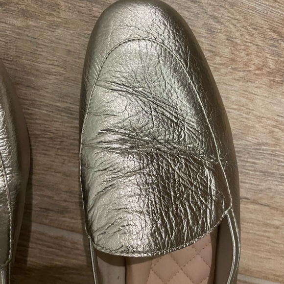 Birdies Gold Leather Vesper Loafers - Picture 5 of 5